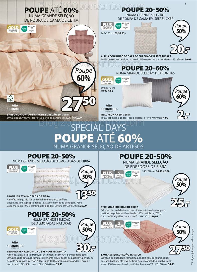 Antevisão Folheto JYSK Promoções de 21 setembro a 18 outubro