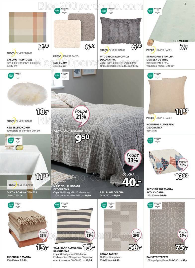 Antevisão Folheto JYSK Promoções de 28 setembro a 18 outubro