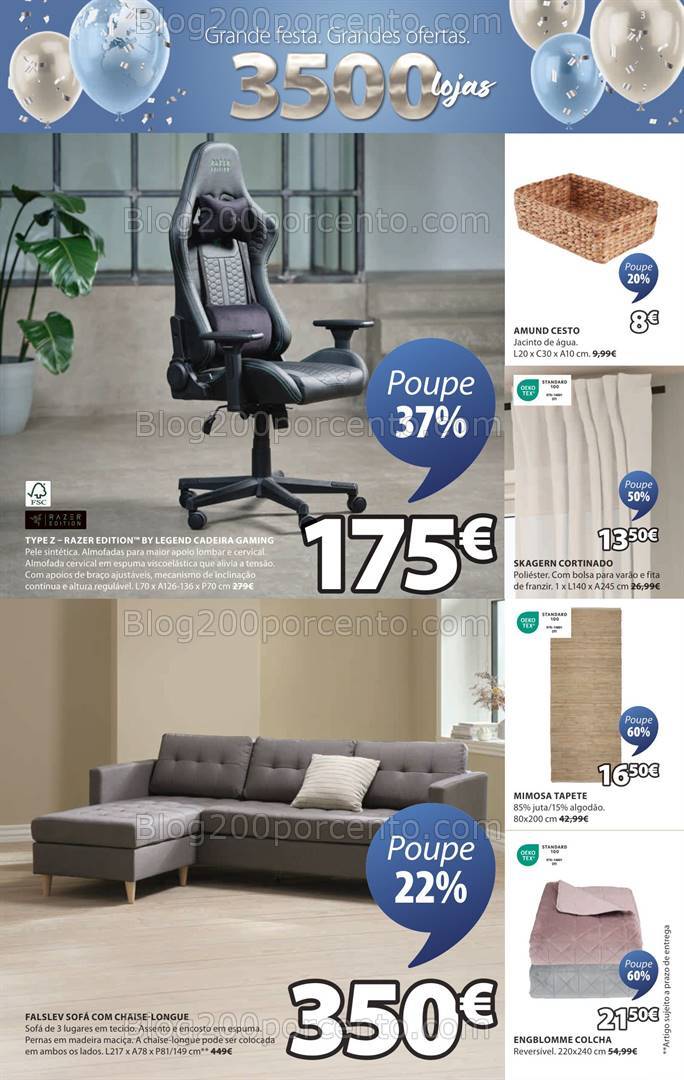 Antevisão Folheto JYSK Promoções de 26 setembro a 16 outubro