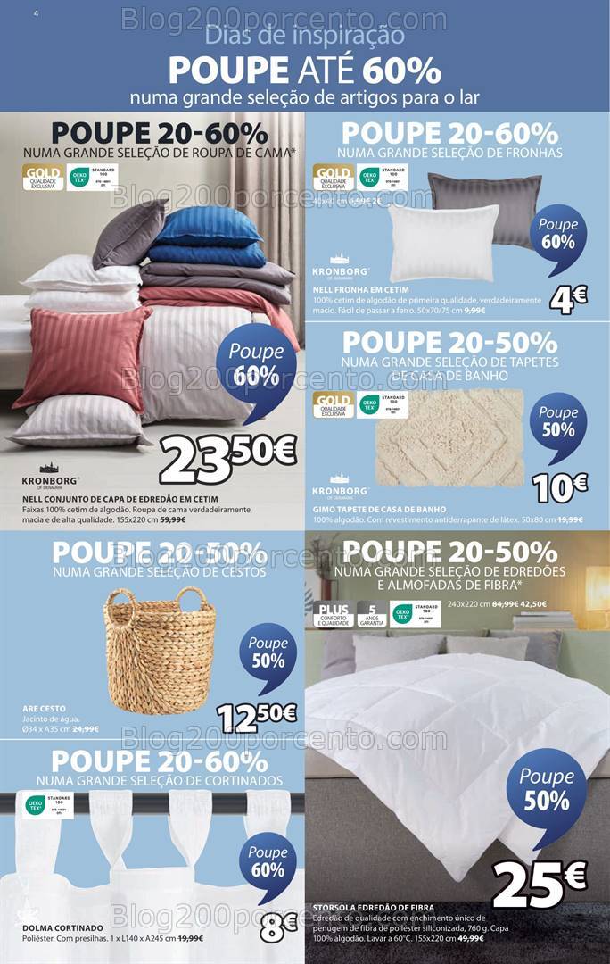 Antevisão Folheto JYSK Promoções de 26 setembro a 16 outubro