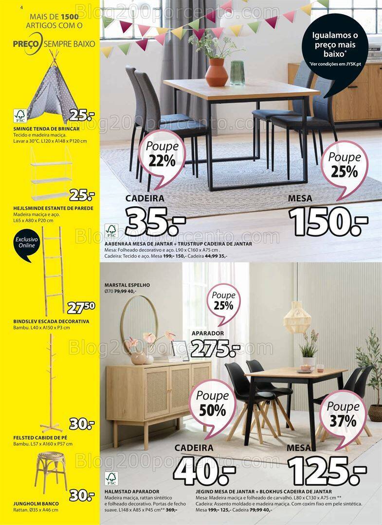 Antevisão Folheto JYSK Promoções de 5 a 18 outubro