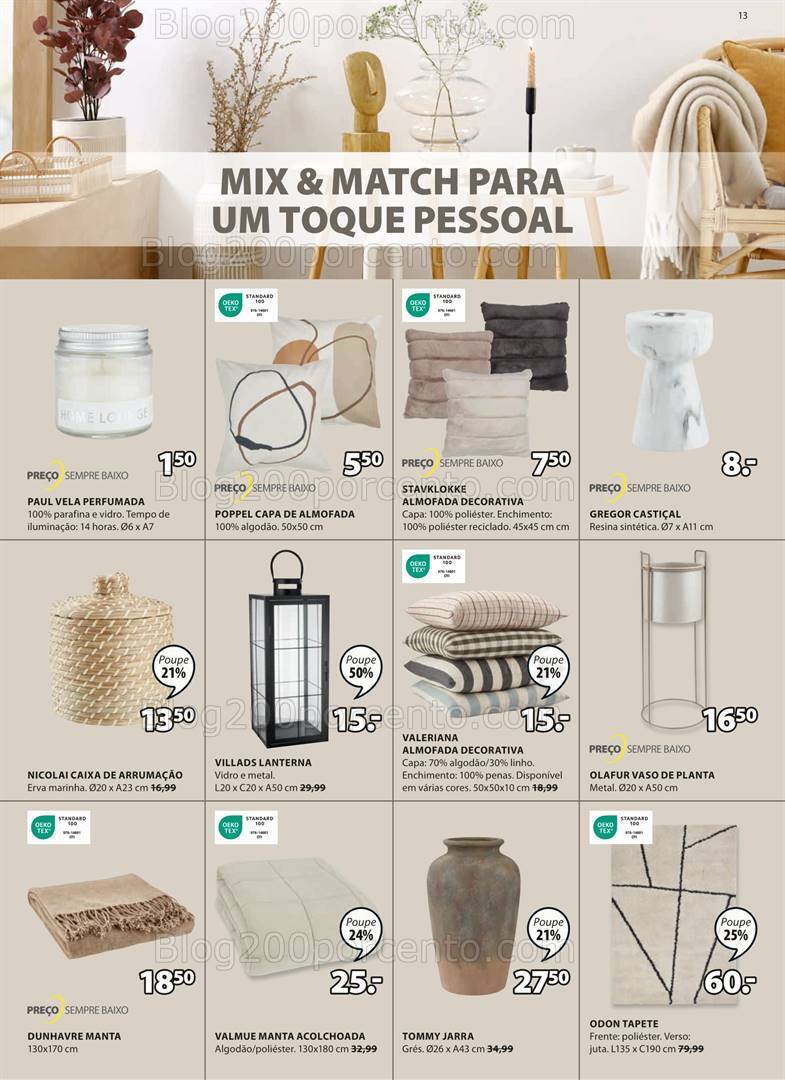 Antevisão Folheto JYSK Promoções até 18 outubro