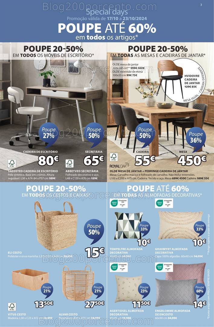 Antevisão Folheto JYSK Promoções de 17 outubro a 1 dezembro