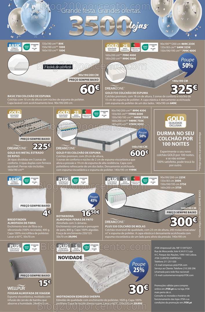 Antevisão Folheto JYSK Promoções de 17 outubro a 1 dezembro