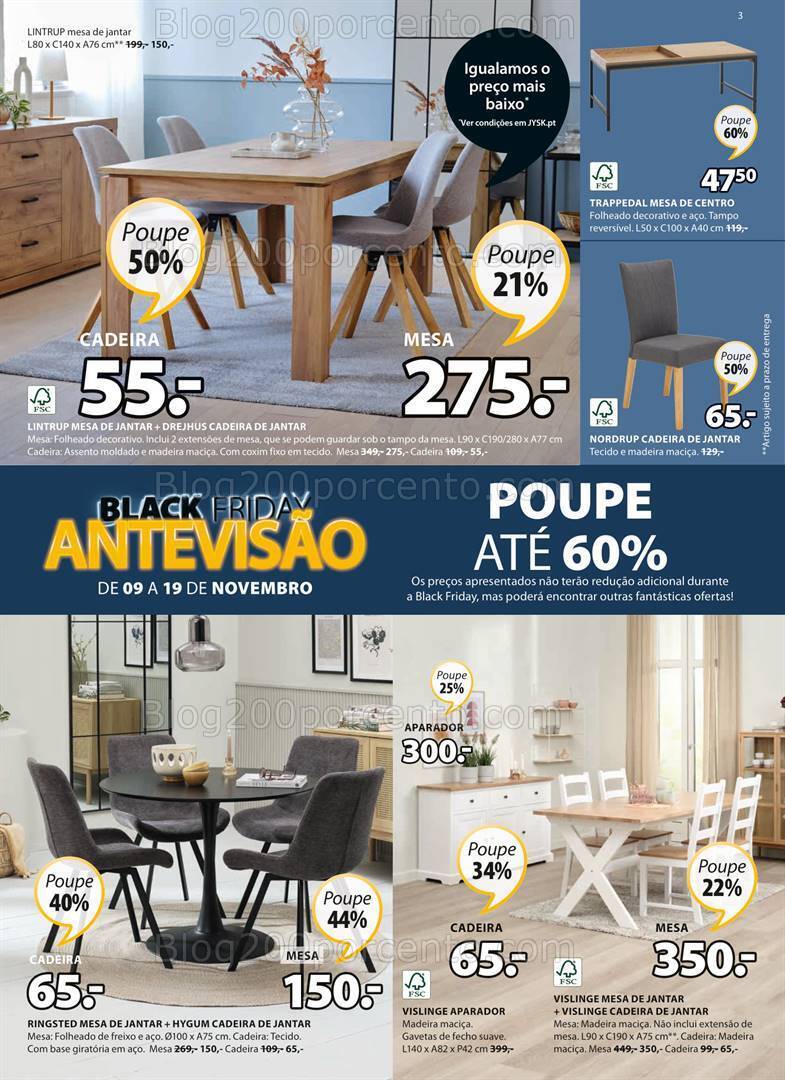 Antevisão Folheto JYSK Black Friday Promoções de 9 a 26 novembro