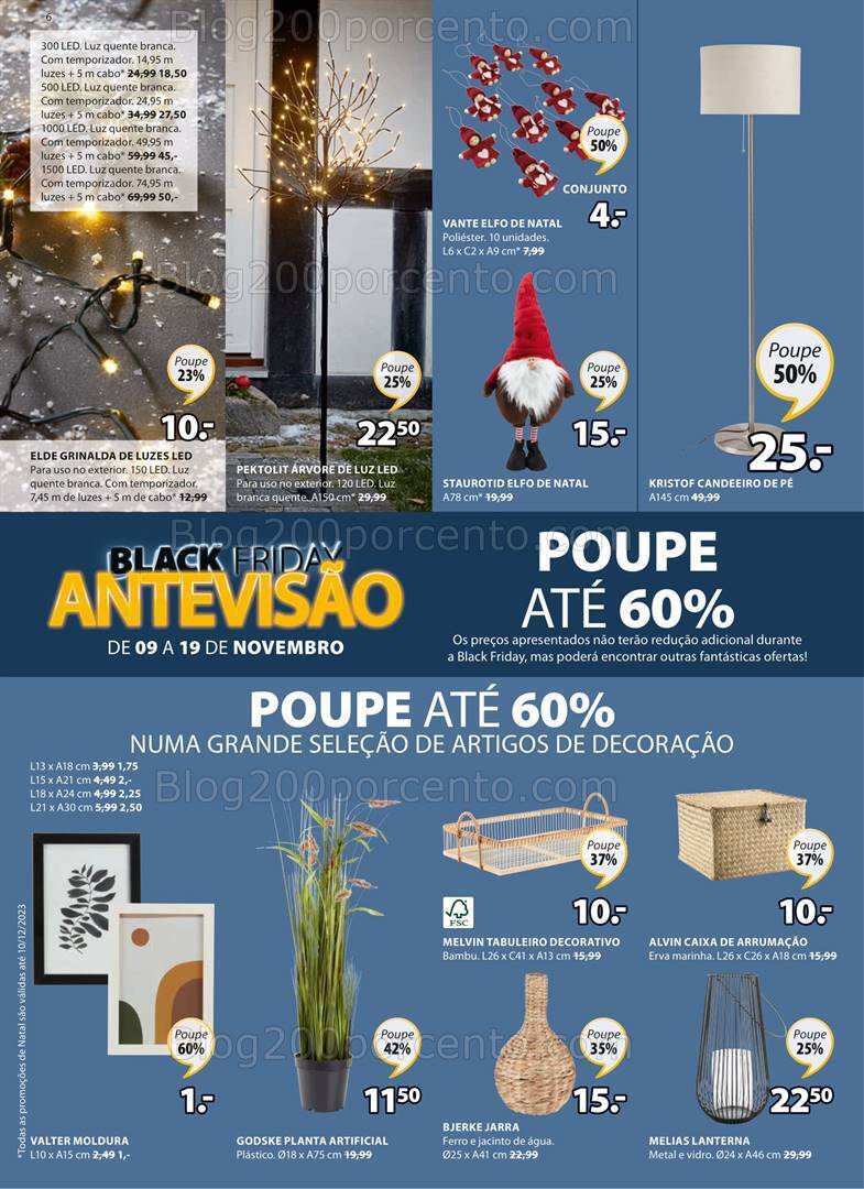 Antevisão Folheto JYSK Black Friday Promoções de 9 a 26 novembro