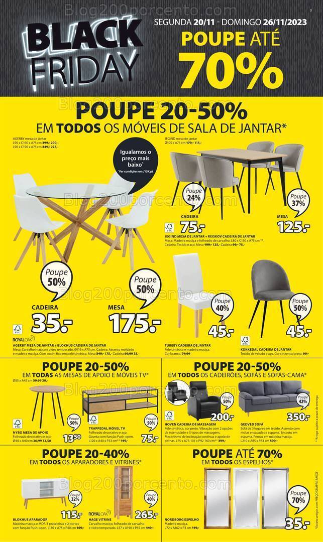 Antevisão Folheto JYSK Black Friday Promoções de 17 a 26 novembro