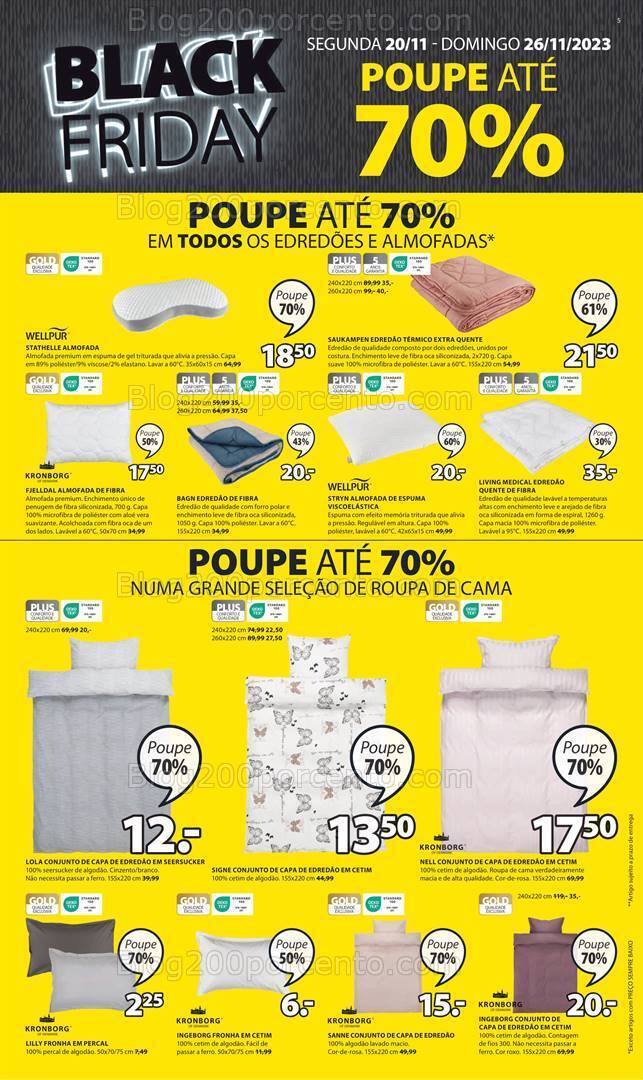 Antevisão Folheto JYSK Black Friday Promoções de 17 a 26 novembro