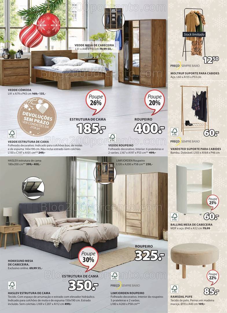 Antevisão Folheto JYSK Natal Promoções até 27 dezembro