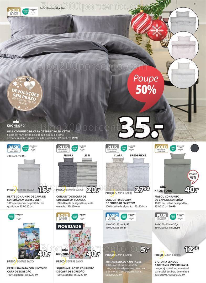 Antevisão Folheto JYSK Promoções a partir de 27 dezembro