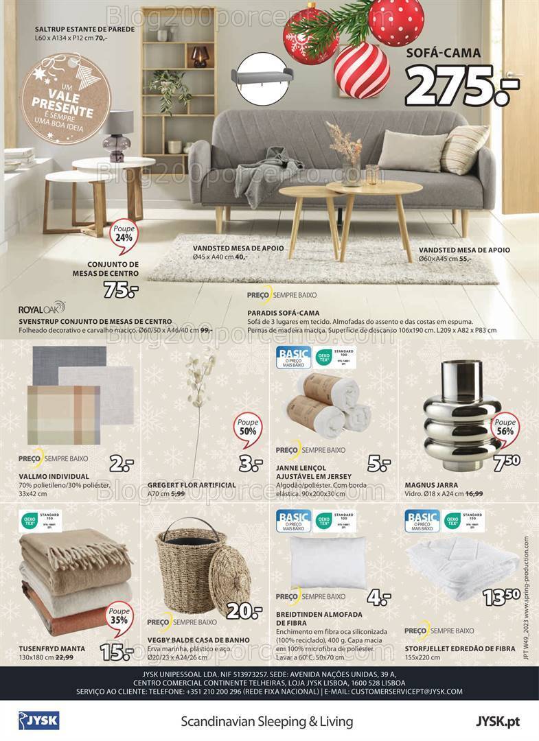 Antevisão Folheto JYSK Promoções a partir de 27 dezembro