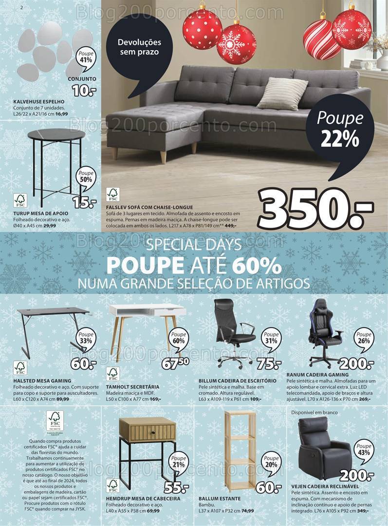 Antevisão Folheto JYSK Natal Promoções de 14 a 27 dezembro