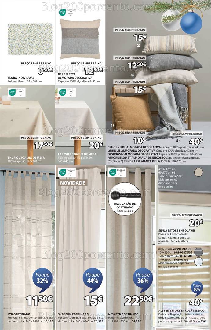 Antevisão Folheto JYSK Natal Promoções de 12 dezembro a 8 janeiro