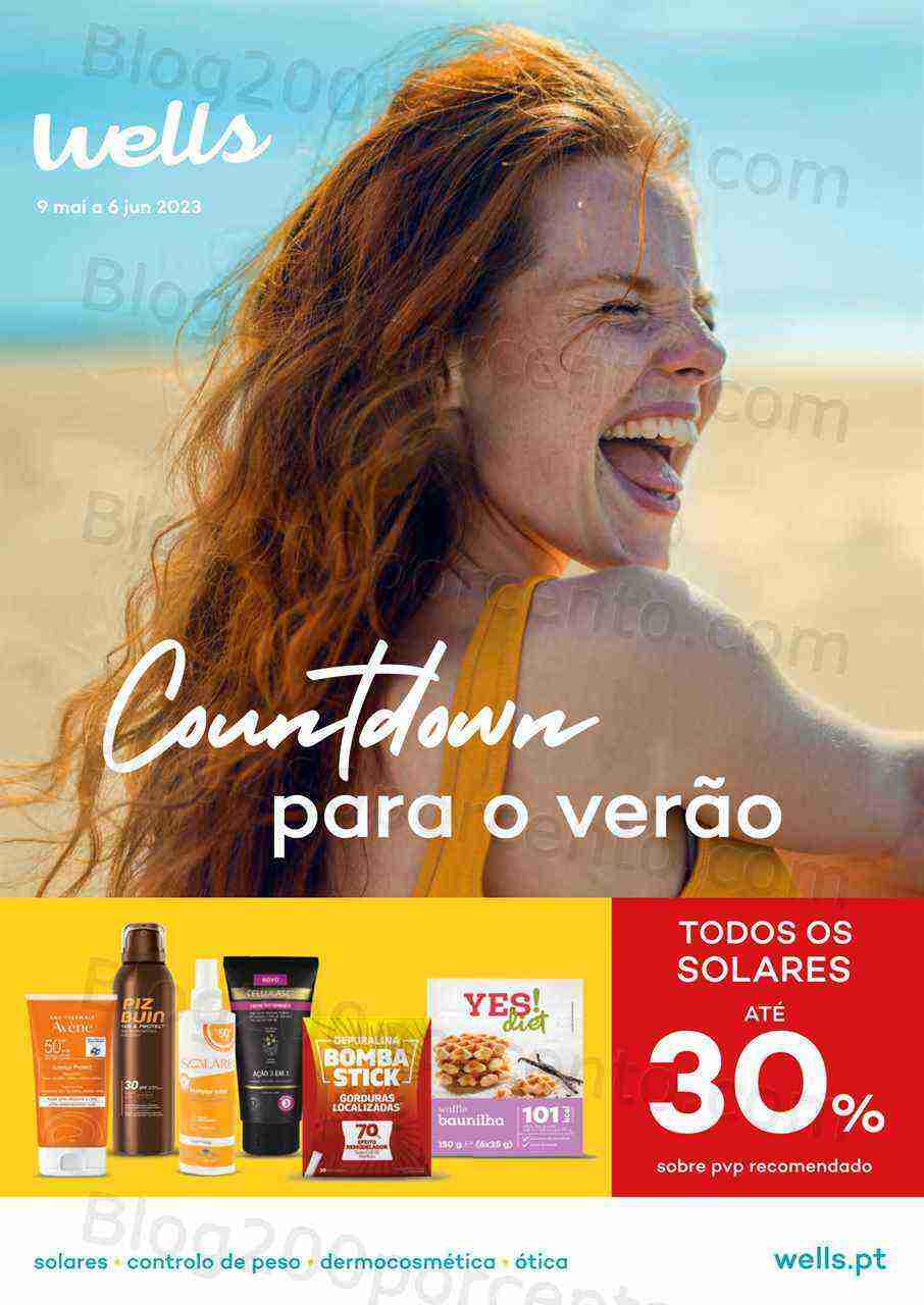 Antevisão Folheto WELLS Countdown para o Verão Promoções 9 maio a 6 junho