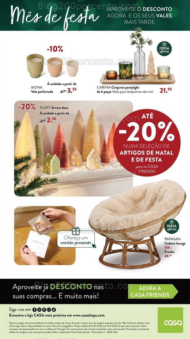 Antevisão Folheto CASA Promoções de 16 a 31 dezembro