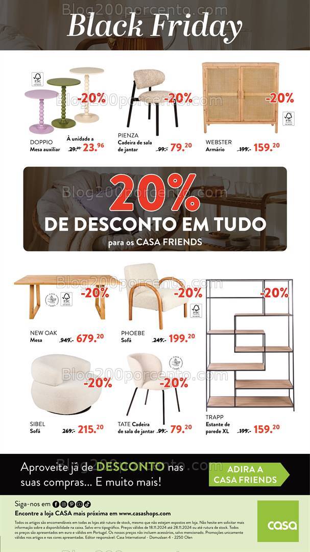 Antevisão Folheto CASA Black Friday Promoções de 18 a 28 novembro