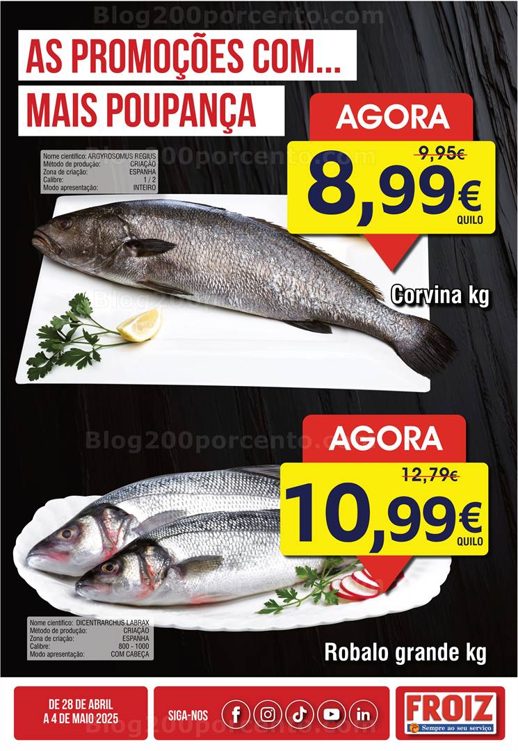 Antevisão Folheto FROIZ Promoções de 28 abril a 4 maio
