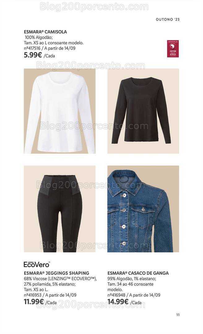 Antevisão Folheto LIDL Moda Outono - Inverno Promoções a partir de 14 setembro