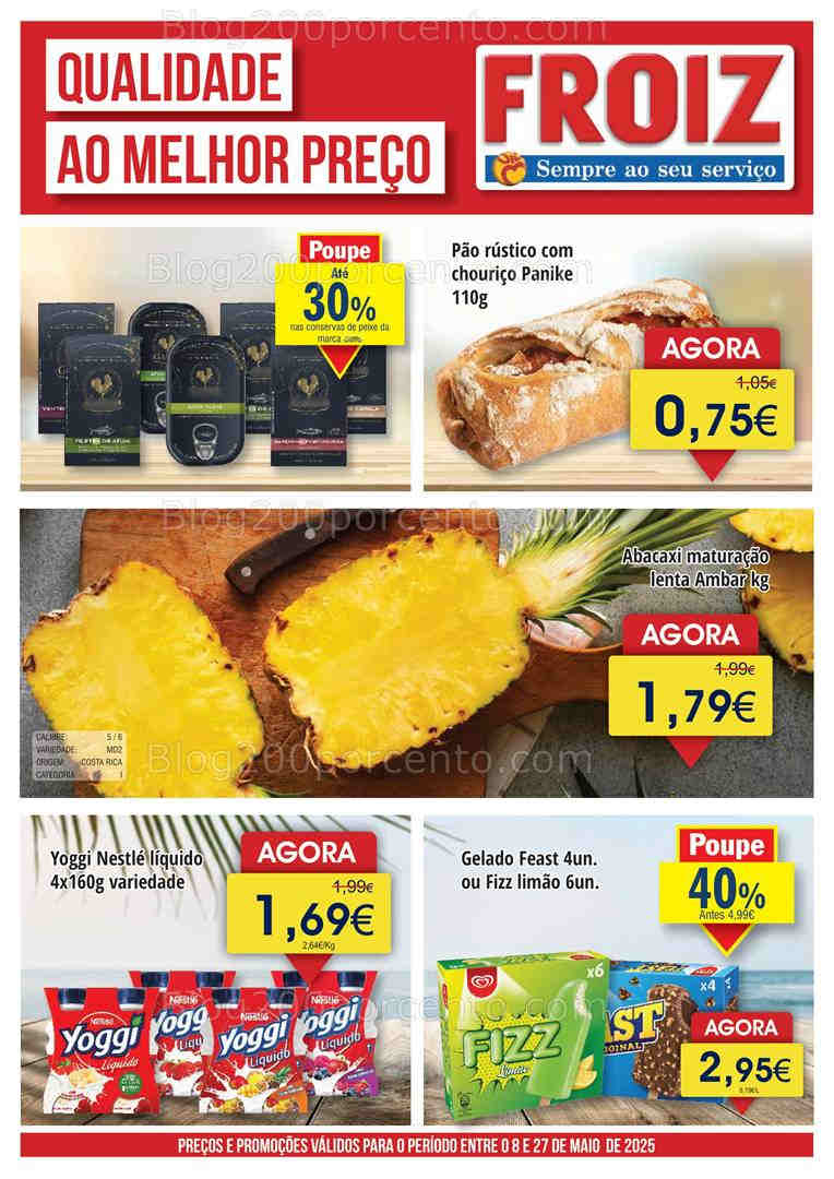 Antevisão Folheto FROIZ Promoções de 8 a 27 maio