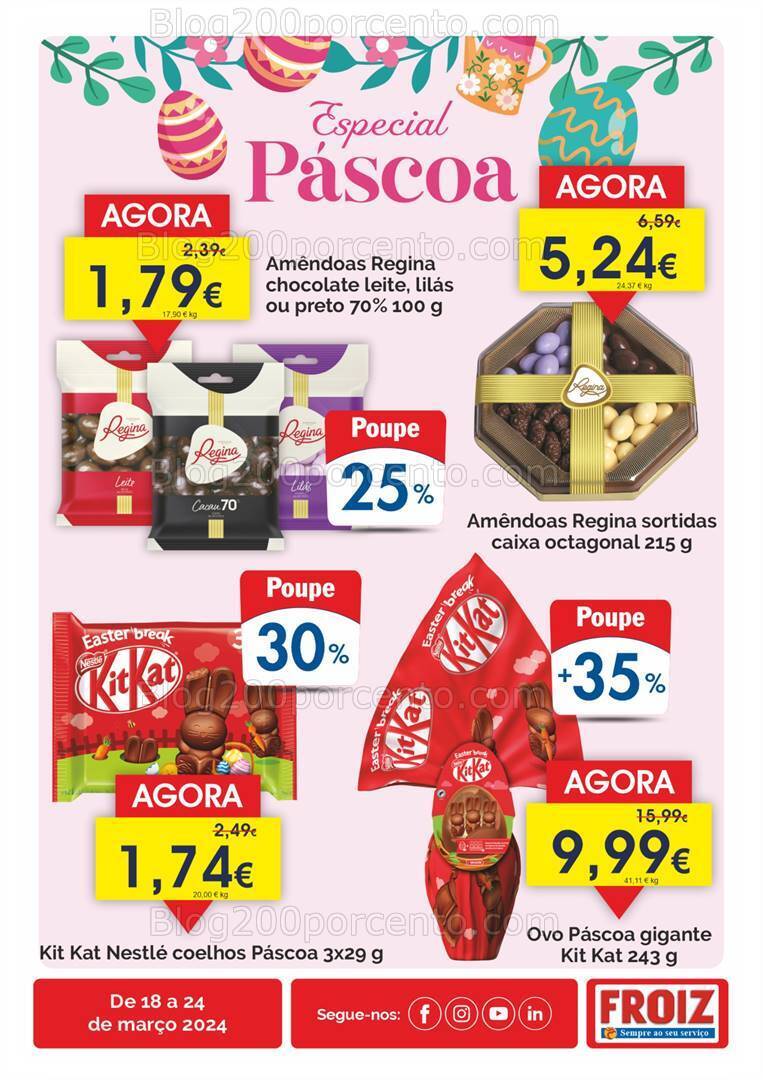 Antevisão Folheto FROIZ Extra Promoções de 18 a 24 março