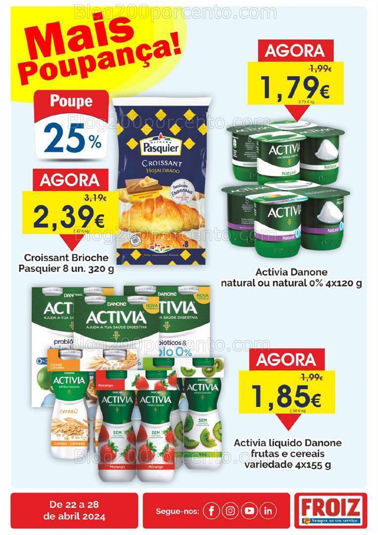 Antevisão Folheto FROIZ Promoções de 22 a 28 abril
