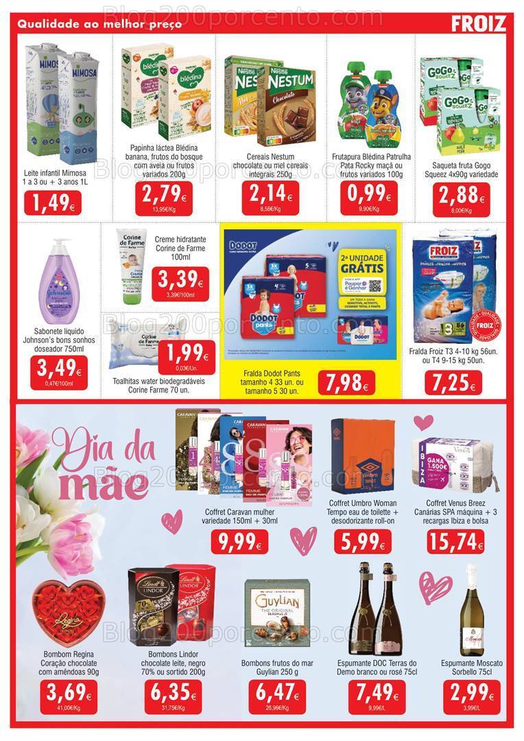 Antevisão Folheto FROIZ Promoções de 23 abril a 8 maio
