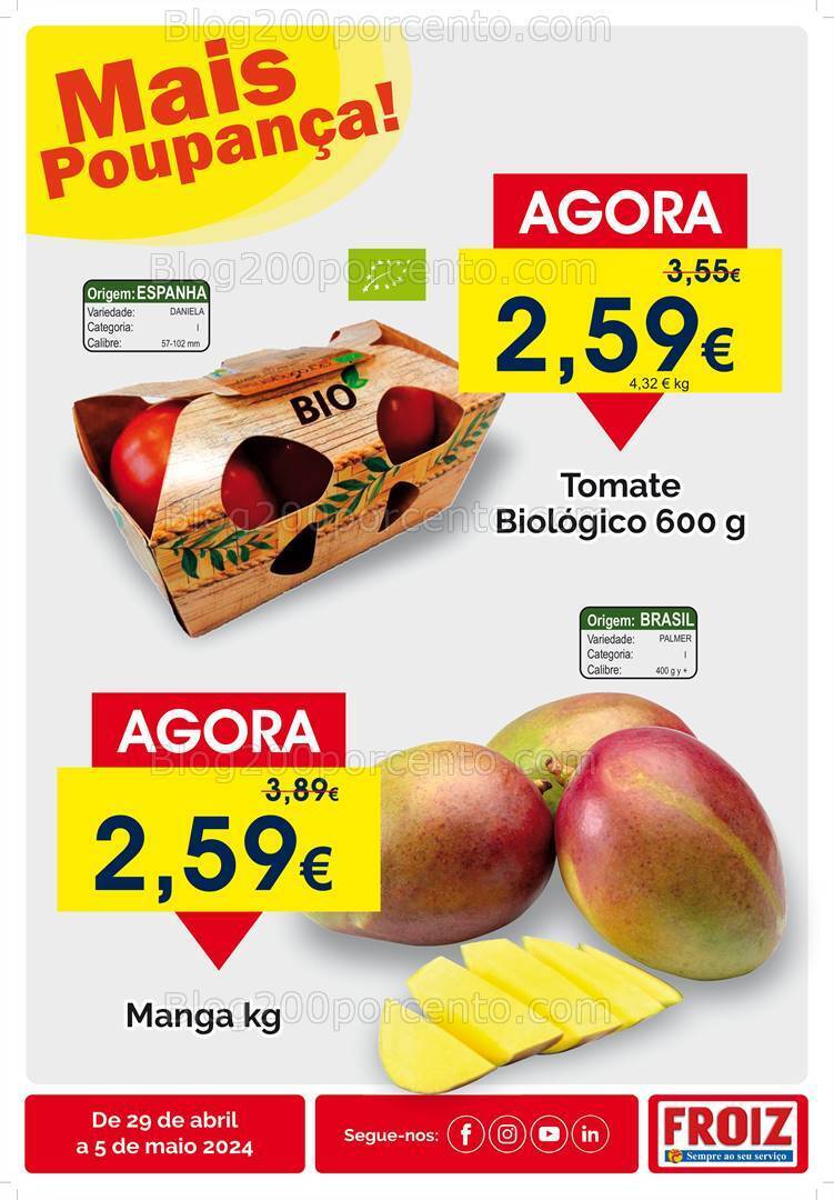 Antevisão Folheto FROIZ Promoções de 29 abril a 5 maio