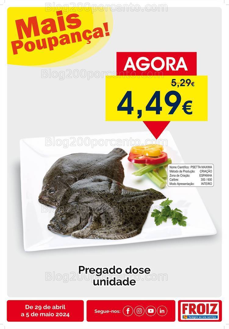 Antevisão Folheto FROIZ Promoções de 29 abril a 5 maio