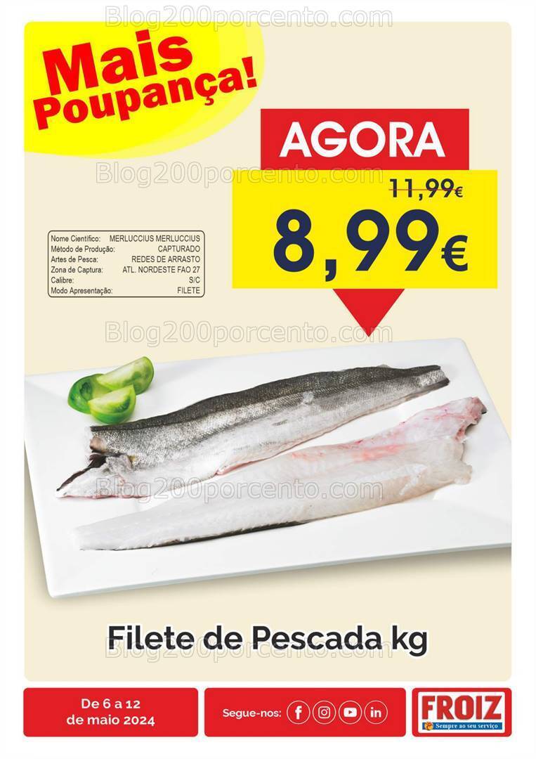 Antevisão Folheto FROIZ Promoções de 6 a 12 maio