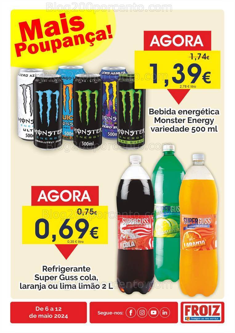 Antevisão Folheto FROIZ Promoções de 6 a 12 maio