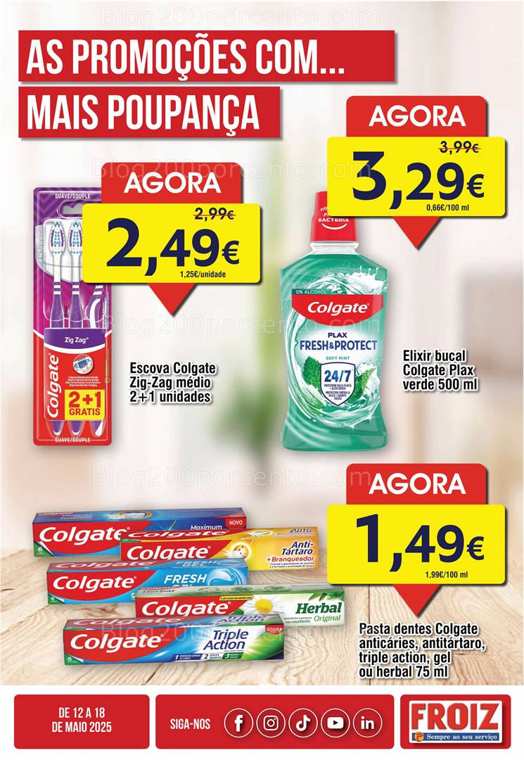 Antevisão Folheto FROIZ Promoções de 12 a 28 maio
