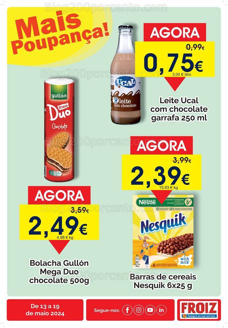 Antevisão Folheto FROIZ Promoções de 13 a 19 maio
