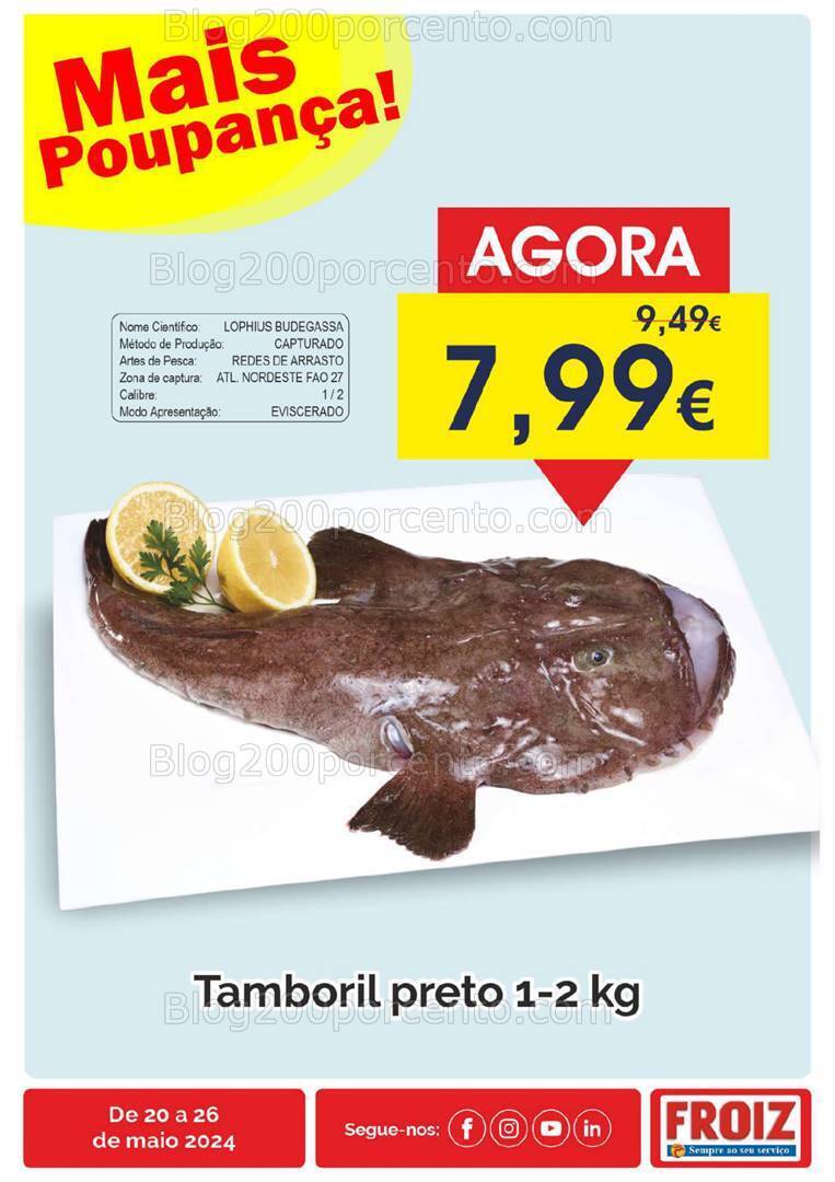 Antevisão Folheto FROIZ Promoções de 20 a 26 maio