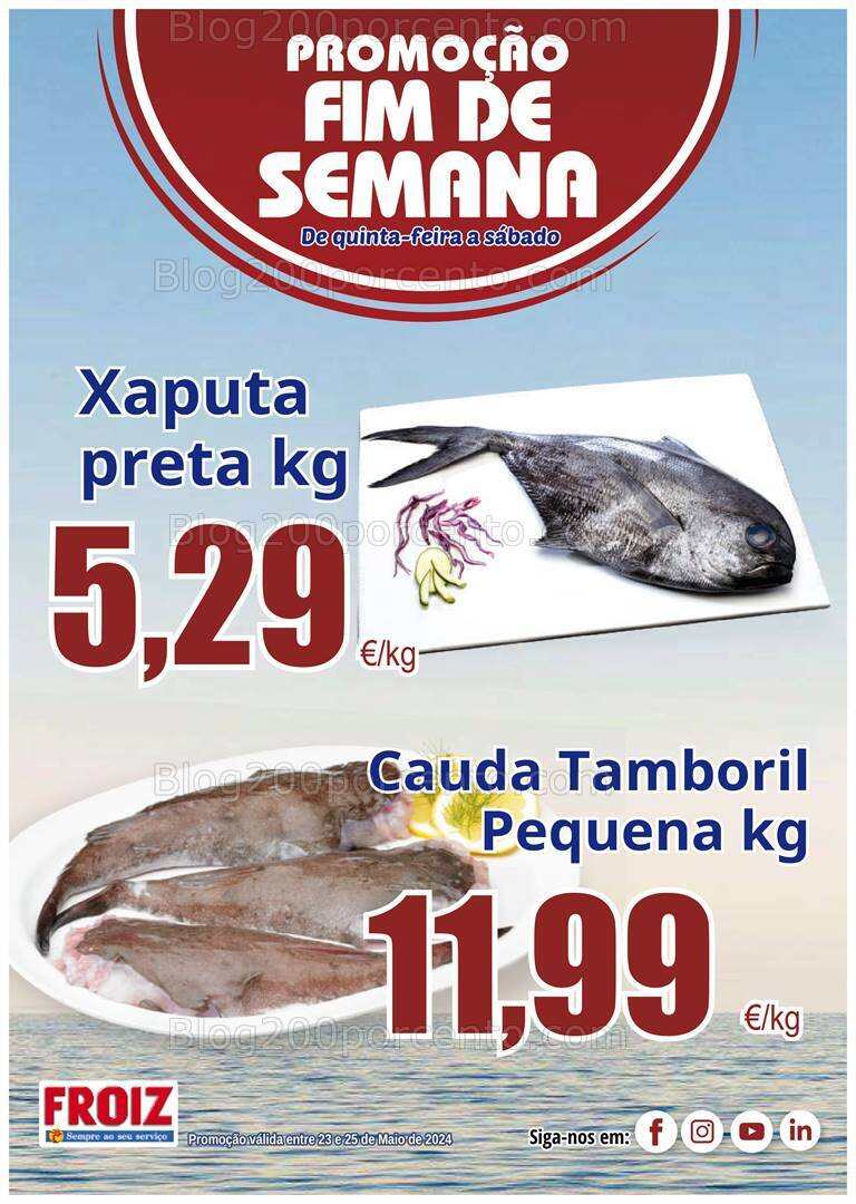 Antevisão Folheto FROIZ Promoções Fim de Semana até 25 maio