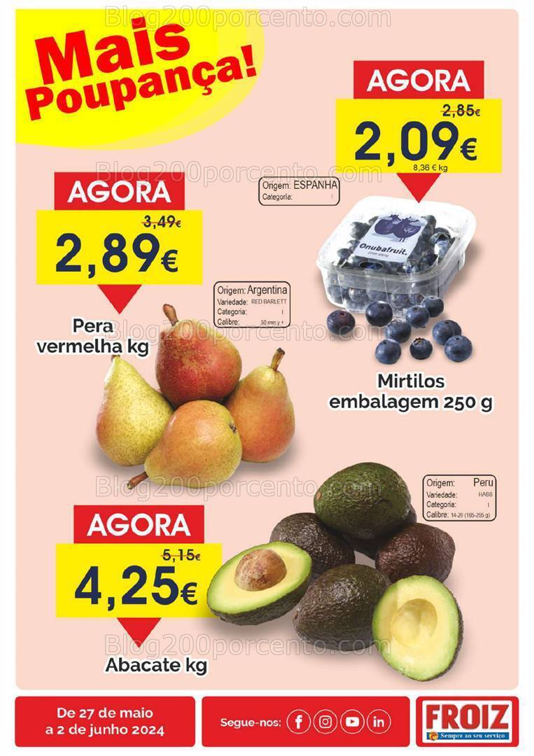 Antevisão Folheto FROIZ Promoções de 27 maio a 2 junho