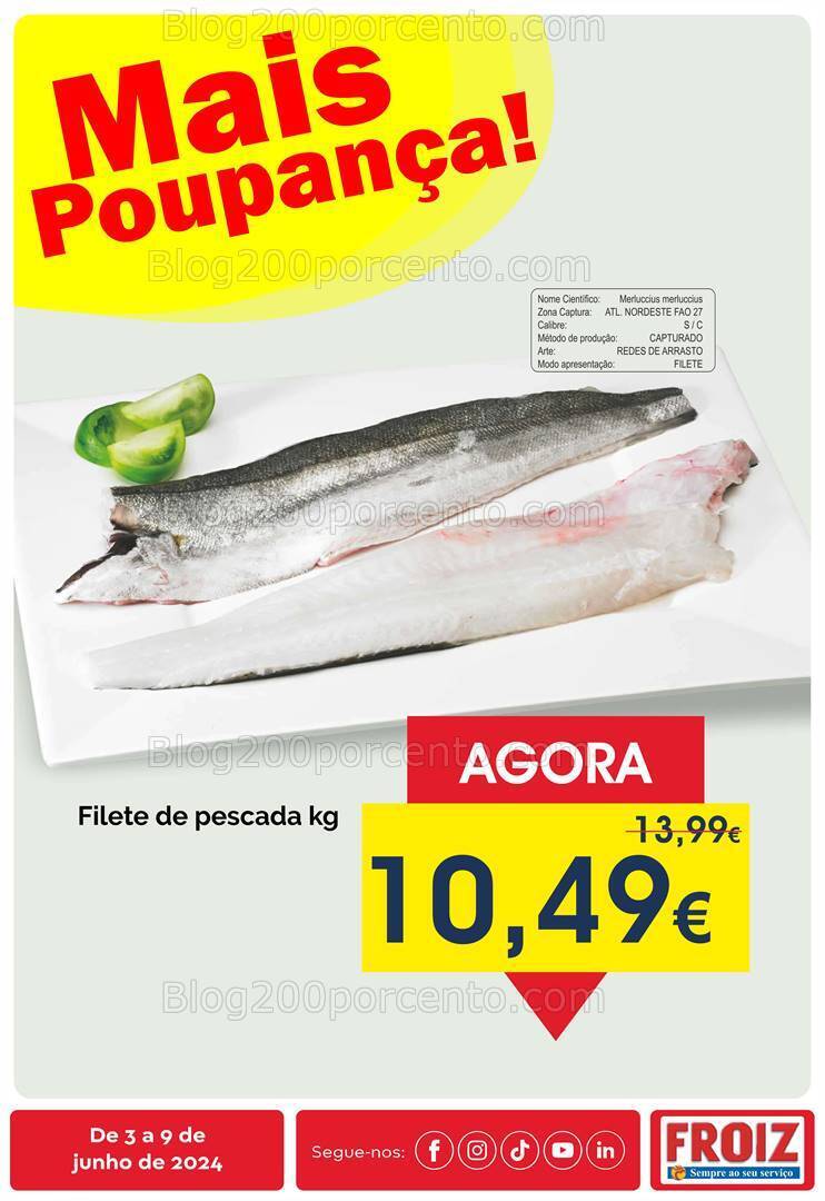 Antevisão Folheto FROIZ Promoções de 3 a 9 junho