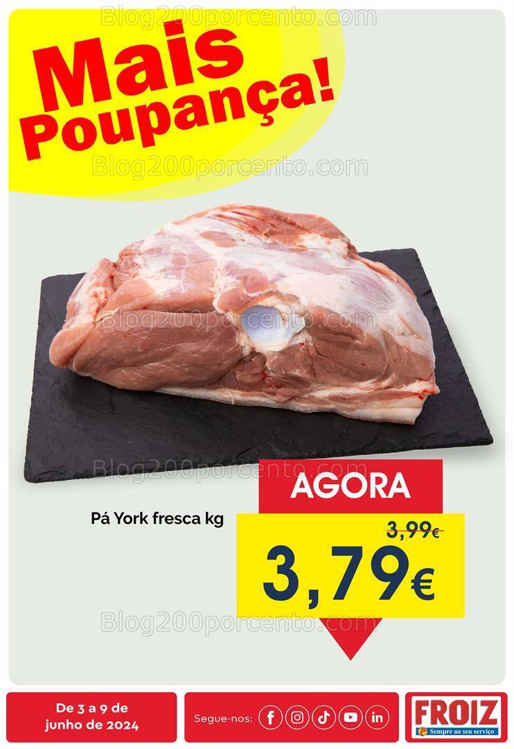 Antevisão Folheto FROIZ Promoções de 3 a 9 junho