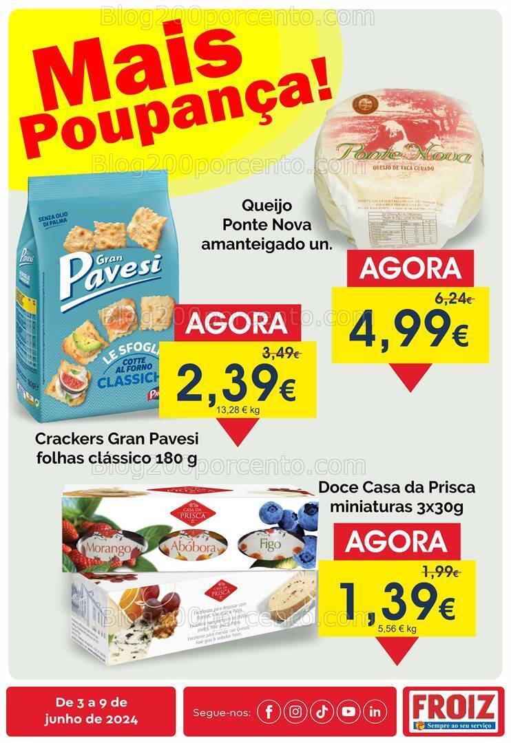 Antevisão Folheto FROIZ Promoções de 3 a 9 junho