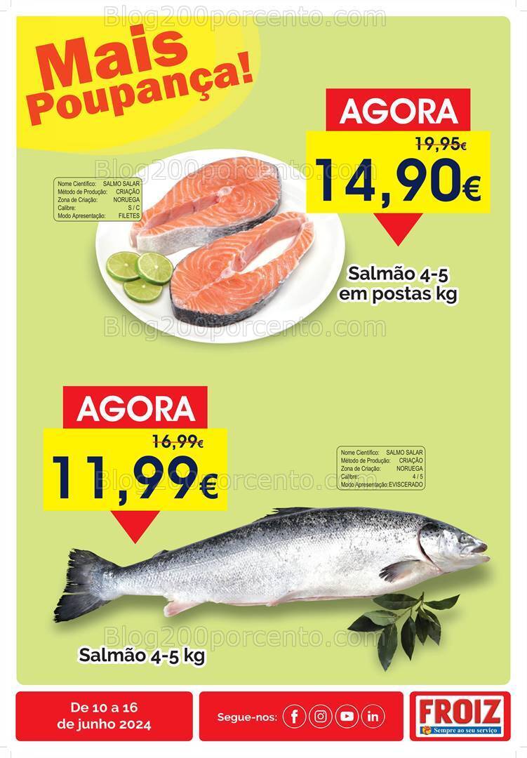 Antevisão Folheto FROIZ Promoções de 10 a 16 junho