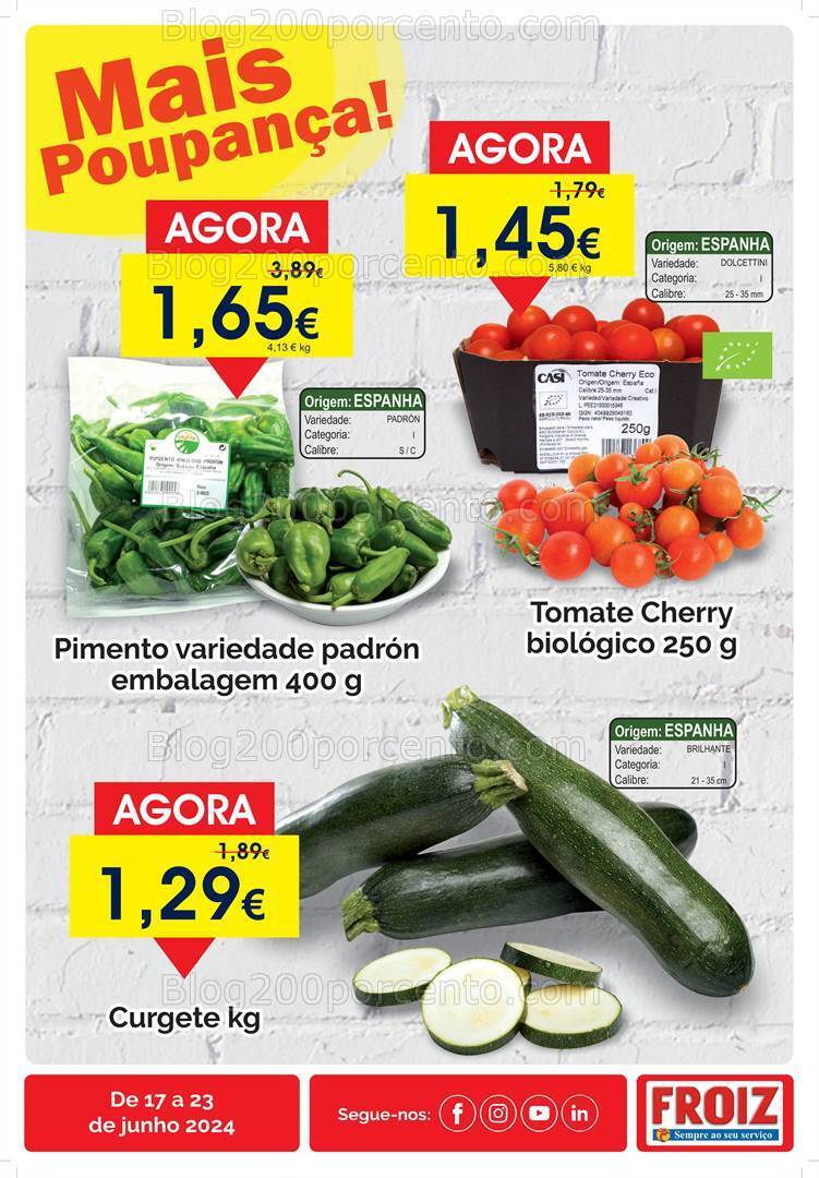 Antevisão Folheto FROIZ Promoções de 17 a 23 junho
