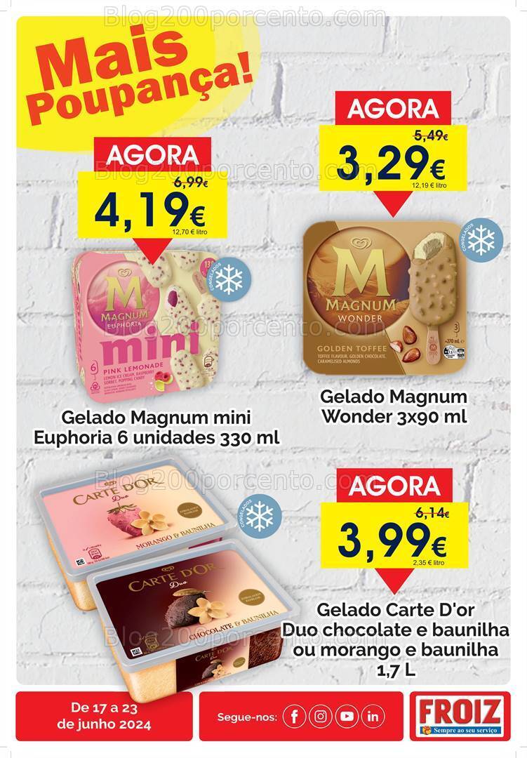 Antevisão Folheto FROIZ Promoções de 17 a 23 junho