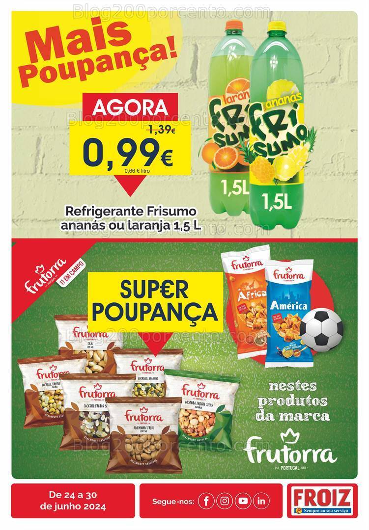Antevisão Folheto FROIZ Promoções de 24 a 30 junho
