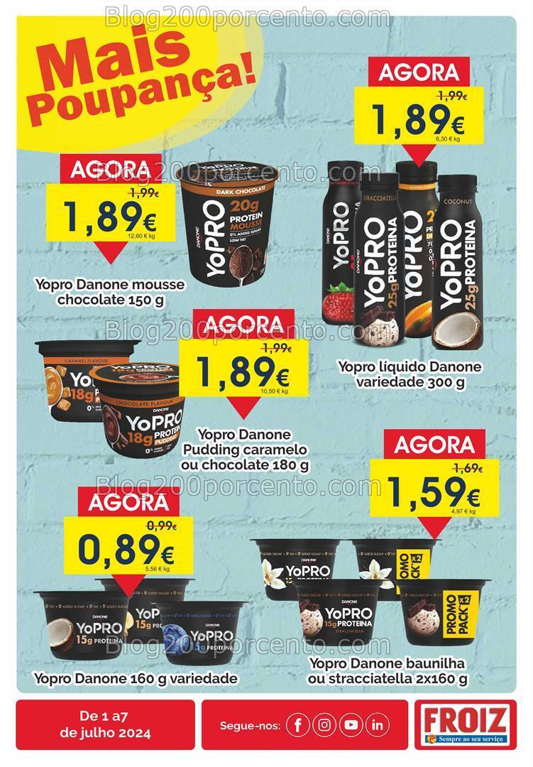 Antevisão Folheto FROIZ Promoções de 1 a 7 julho