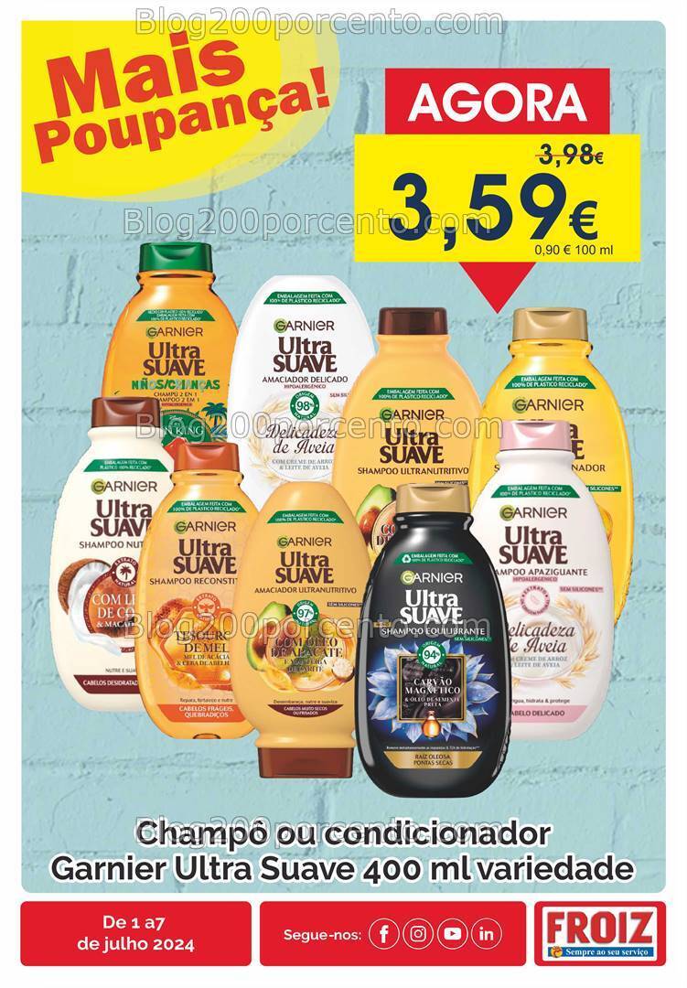 Antevisão Folheto FROIZ Promoções de 1 a 7 julho
