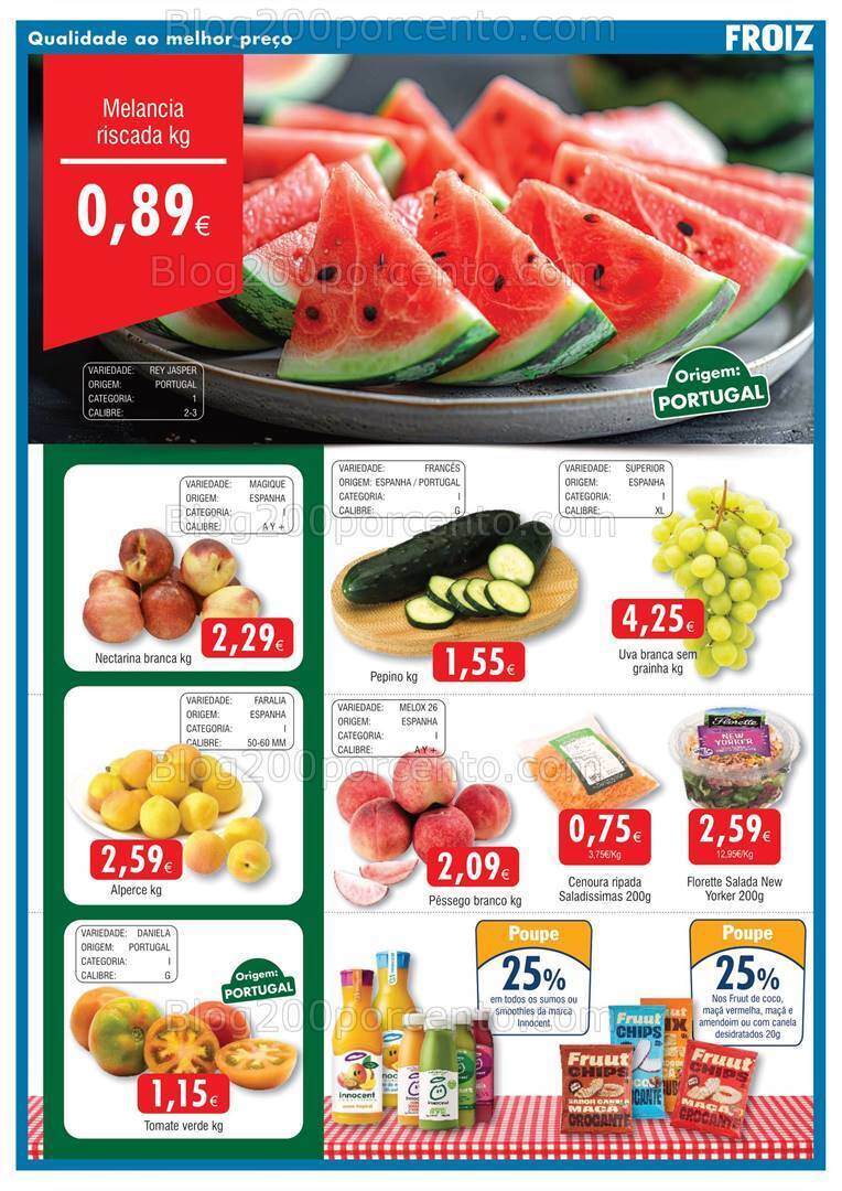 Antevisão Folheto FROIZ Promoções de 10 a 30 julho