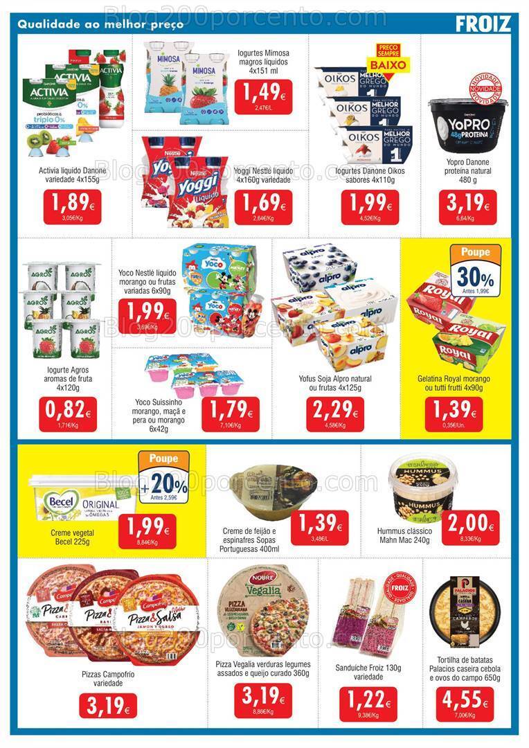 Antevisão Folheto FROIZ Promoções de 10 a 30 julho