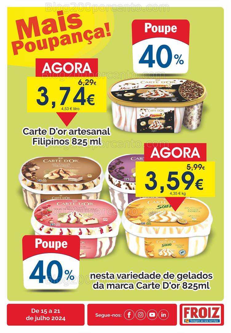 Antevisão Folheto FROIZ Promoções de 15 a 21 julho