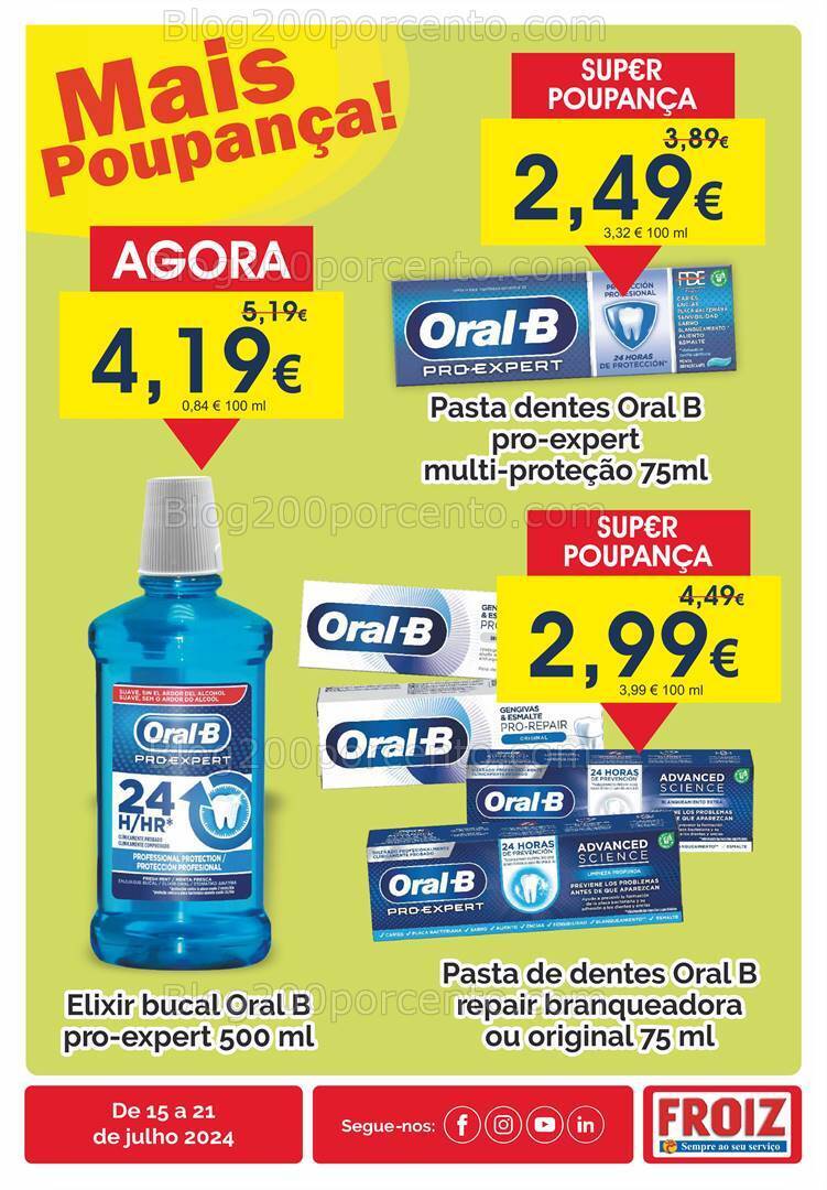 Antevisão Folheto FROIZ Promoções de 15 a 21 julho