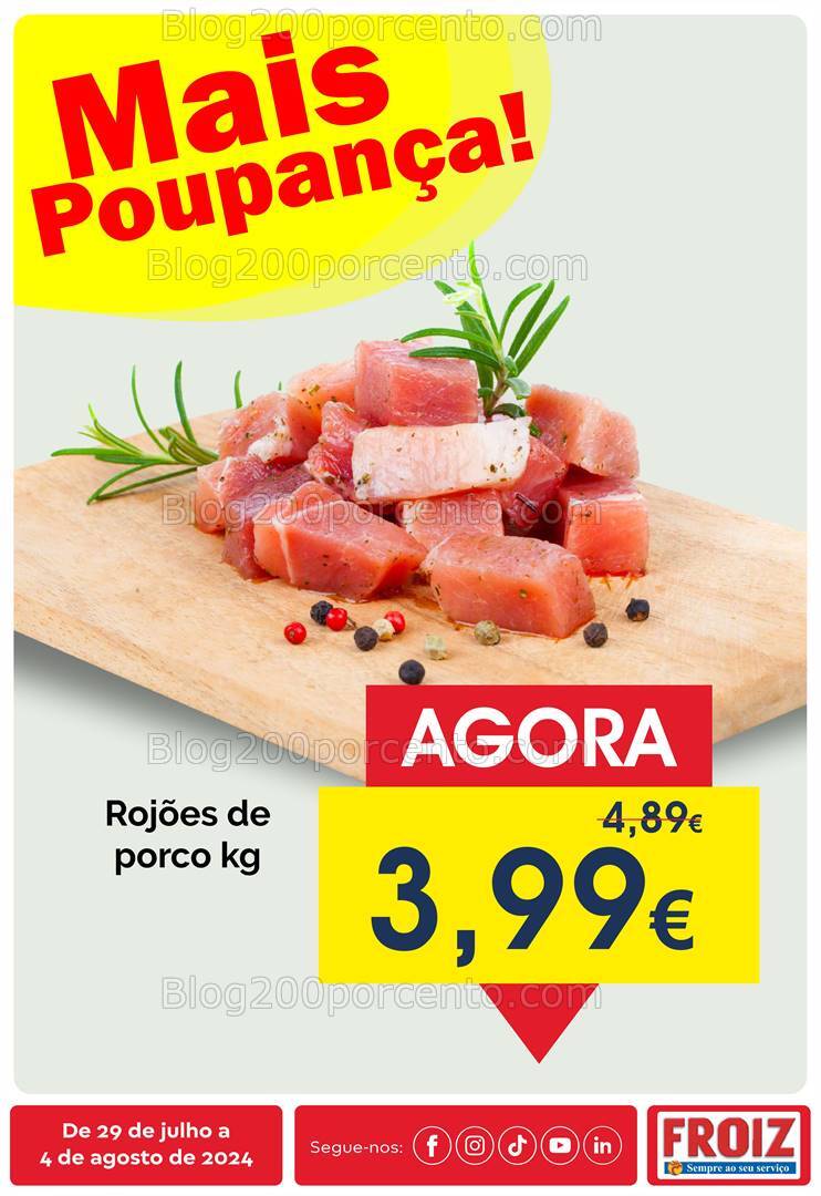 Antevisão Folheto FROIZ Promoções de 29 julho a 4 agosto