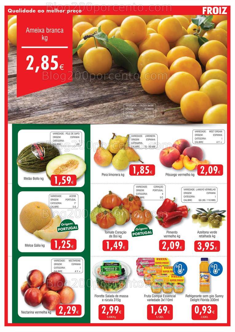 Antevisão Folheto FROIZ Promoções de 31 julho a 20 agosto